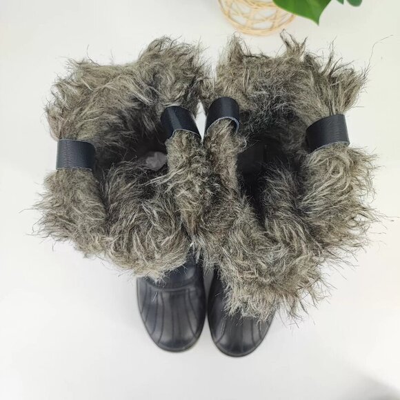 Sorel Women's Tofino II Black Waterproof Faux Fur Winter Snow Boots Size 8.5 US - Picture 6 of 12